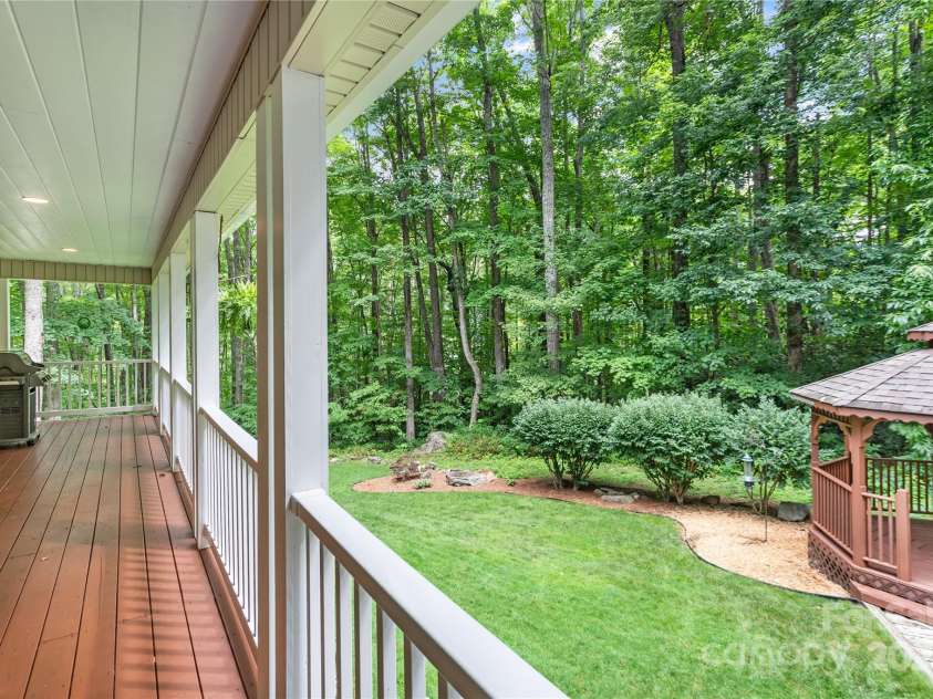 93 Hickory Drive, Maggie Valley, NC 28751.  MLS# CAR4290605, YatesRealty ID 4338. Covered back deck to enjoy peace and privacy