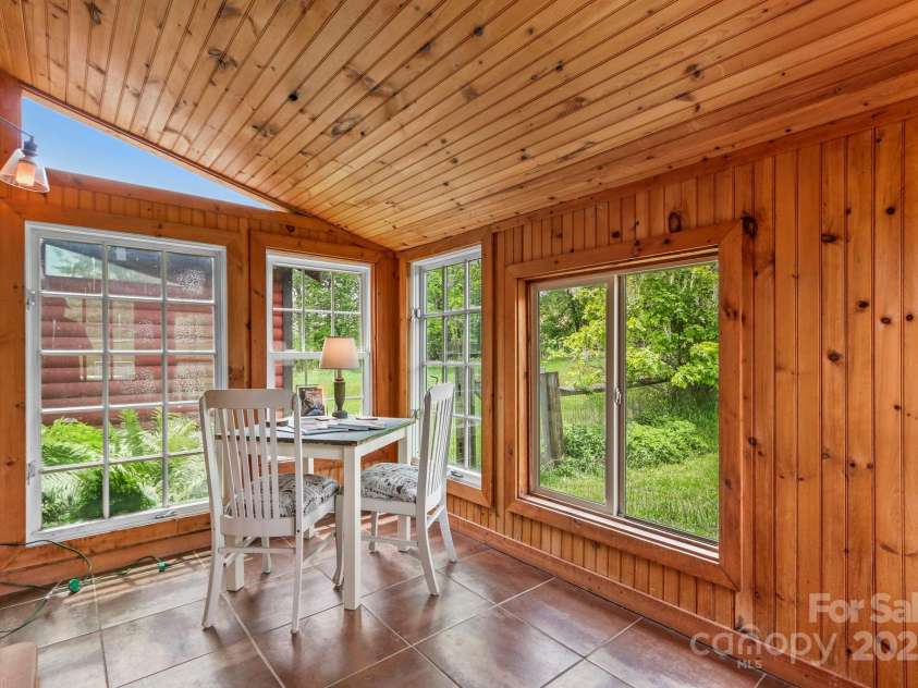 1925 Green Hill Road, Blowing Rock, NC 28605.  MLS# CAR4257812, YatesRealty ID 434. Sunroom