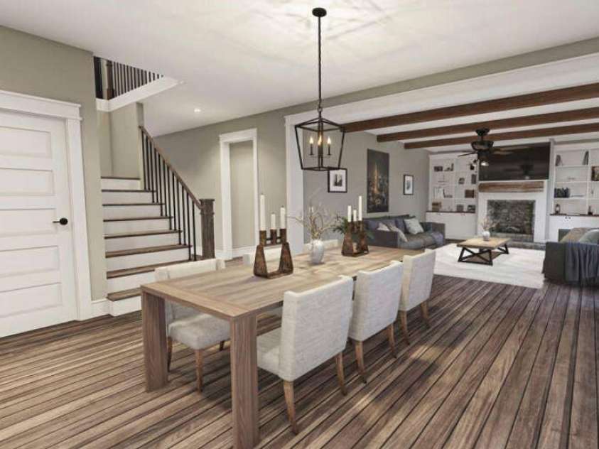 42 Stone Crest Mountain Drive, Black Mountain, NC 28711.  MLS# CAR3937373, YatesRealty ID 434. Enjoy the open flow of the home, from the kitchen straight through to the living room.