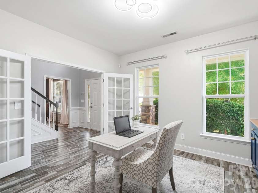 4012 Magna Lane, Indian Trail, NC 28079.  MLS# CAR4406067, YatesRealty ID 43428. Office with French doors