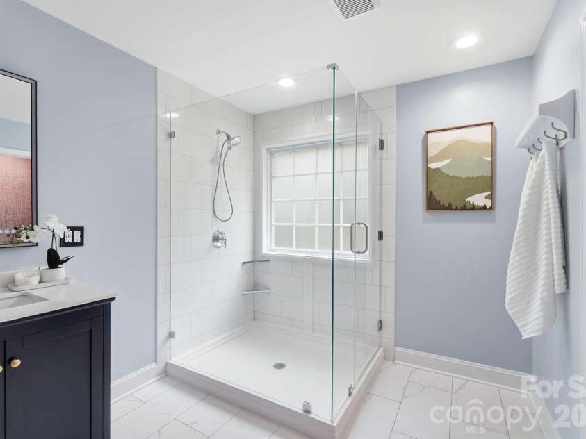 4012 Magna Lane, Indian Trail, NC 28079.  MLS# CAR4406067, YatesRealty ID 43428. Shower with glass enclosure