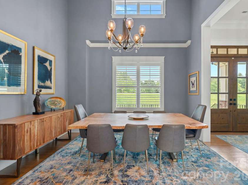 2889 mount Pleasant Road, Sherrills Ford, NC 28673.  MLS# CAR4407318, YatesRealty ID 43440. Dining room with custom height ceilings