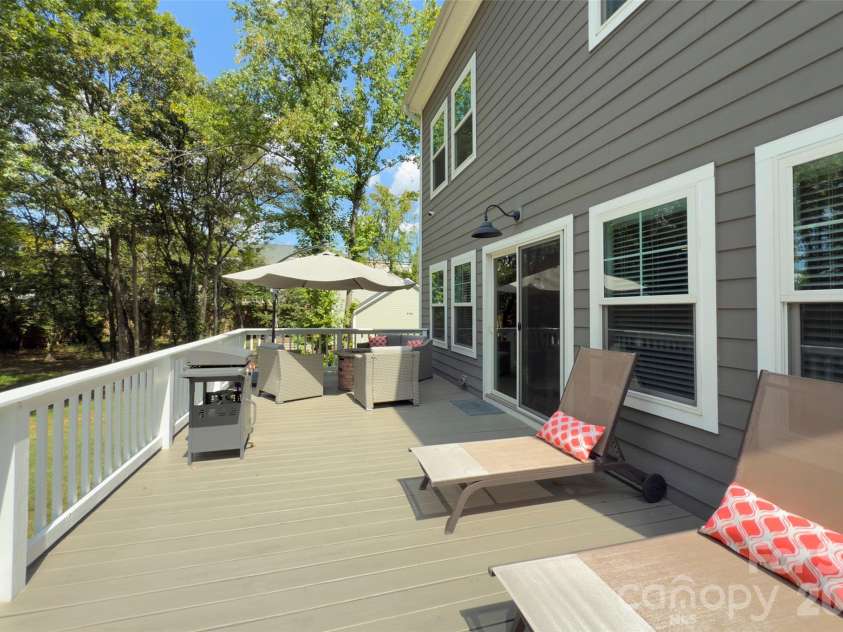 9841 Rich Hatchet Road, Huntersville, NC 28078.  MLS# CAR4425360, YatesRealty ID 43459. Oversized Deck