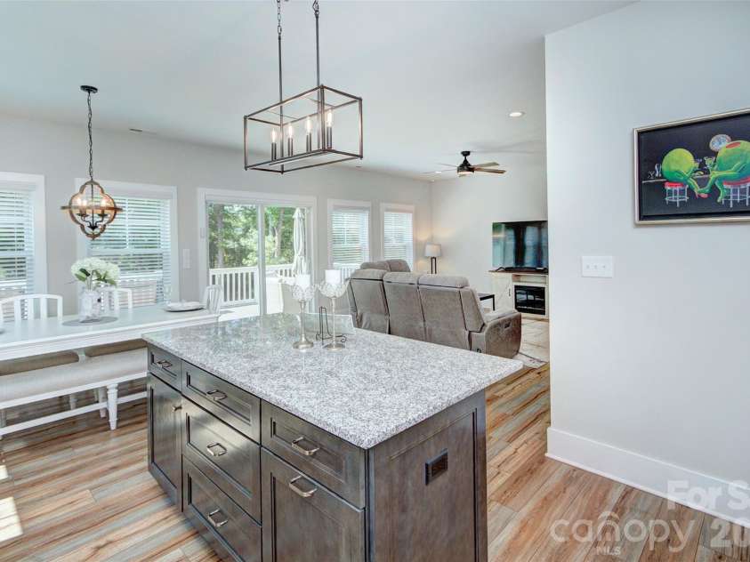 9841 Rich Hatchet Road, Huntersville, NC 28078.  MLS# CAR4425360, YatesRealty ID 43459. View from the kitchen of the open floorplan