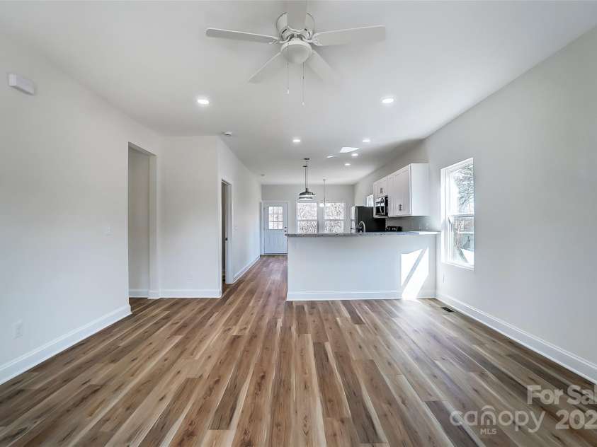 66 Reed Street, Concord, NC 28025.  MLS# CAR4228883, YatesRealty ID 4347. Open Floorplan of Living Room leading to the Kitchen