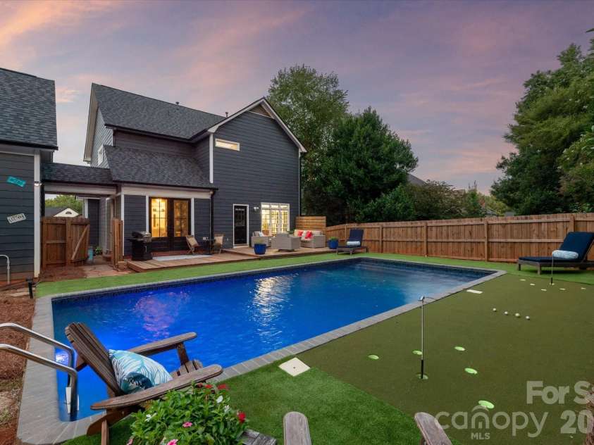 1235 Old Coach Lane, Rock Hill, SC 29732.  MLS# CAR4411196, YatesRealty ID 43586. Evening swimming