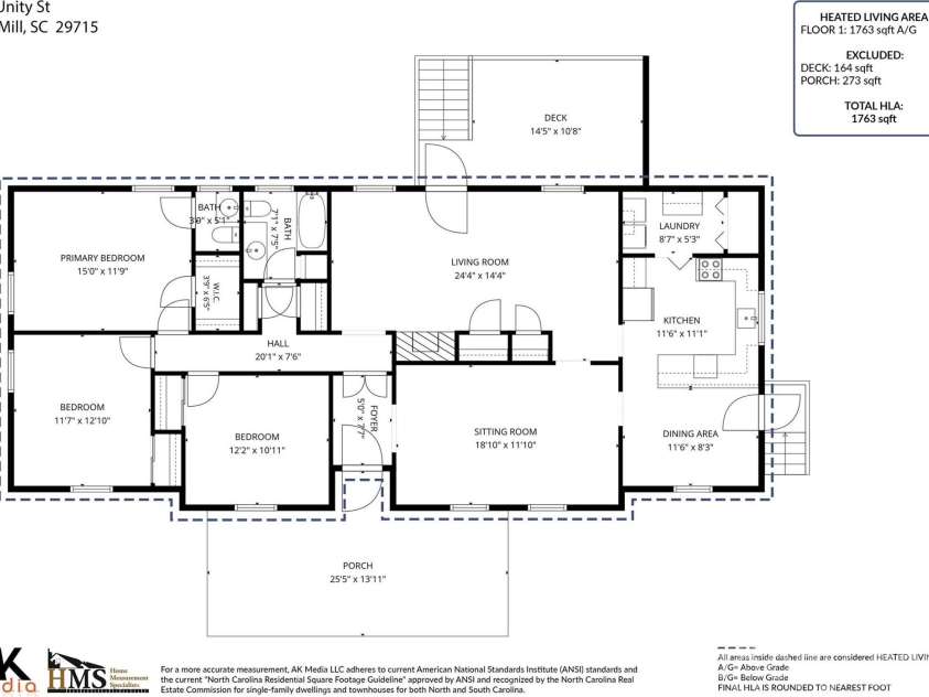 706 Unity Street, Fort Mill, SC 29715.  MLS# CAR4412427, YatesRealty ID 43597. 