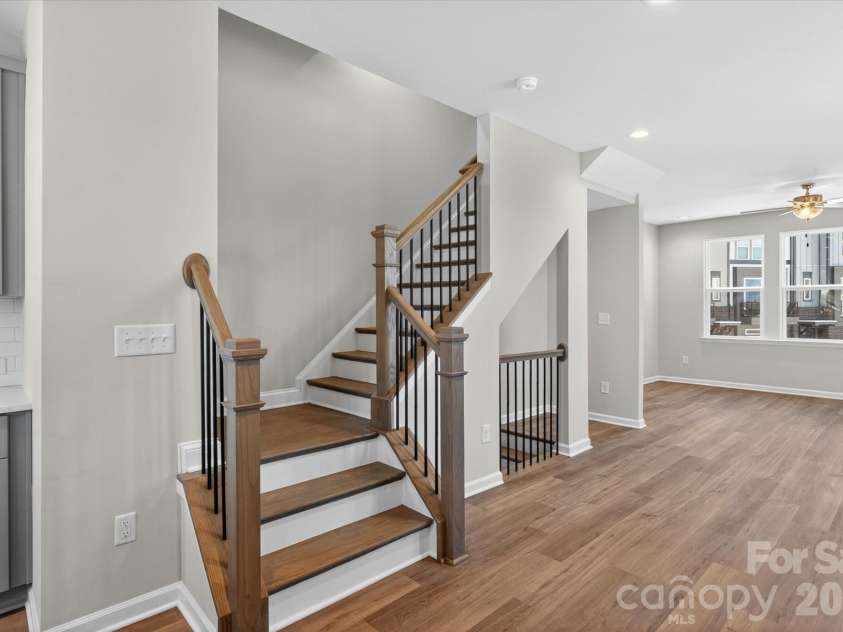 1341 Walter Taylor Way, Charlotte, NC 28206.  MLS# CAR4316241, YatesRealty ID 43621. Main Floor Stairs