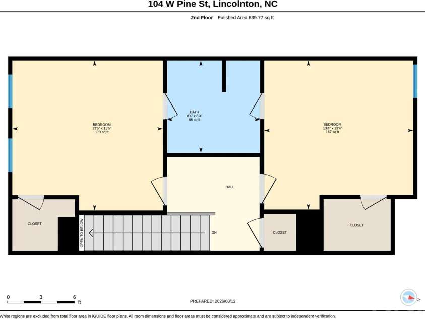 104 Pine Street, Lincolnton, NC 28092.  MLS# CAR4413515, YatesRealty ID 43654. Floor Plan Upper Level