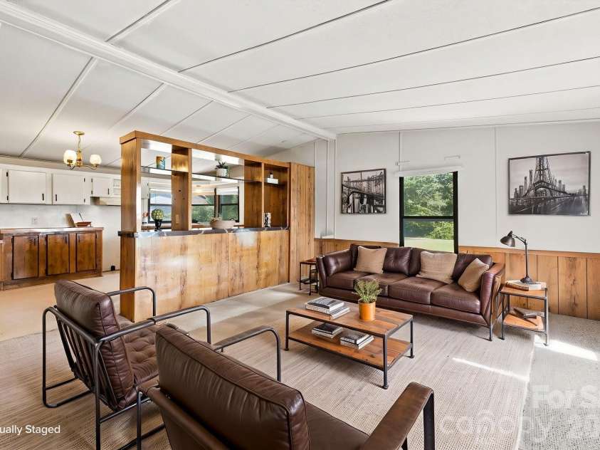 3411 Yount Road, Newton, NC 28658.  MLS# CAR4413321, YatesRealty ID 43682. Virtually Staged Living Room