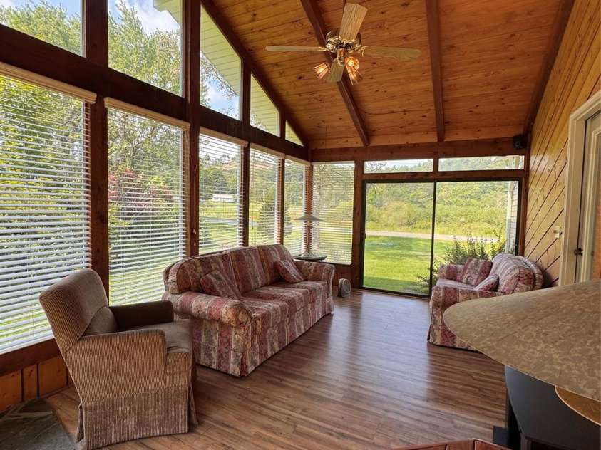 189 Old NC 181 Highway, Newland, NC 28657.  MLS# CAR4413944, YatesRealty ID 43698. Sunroom