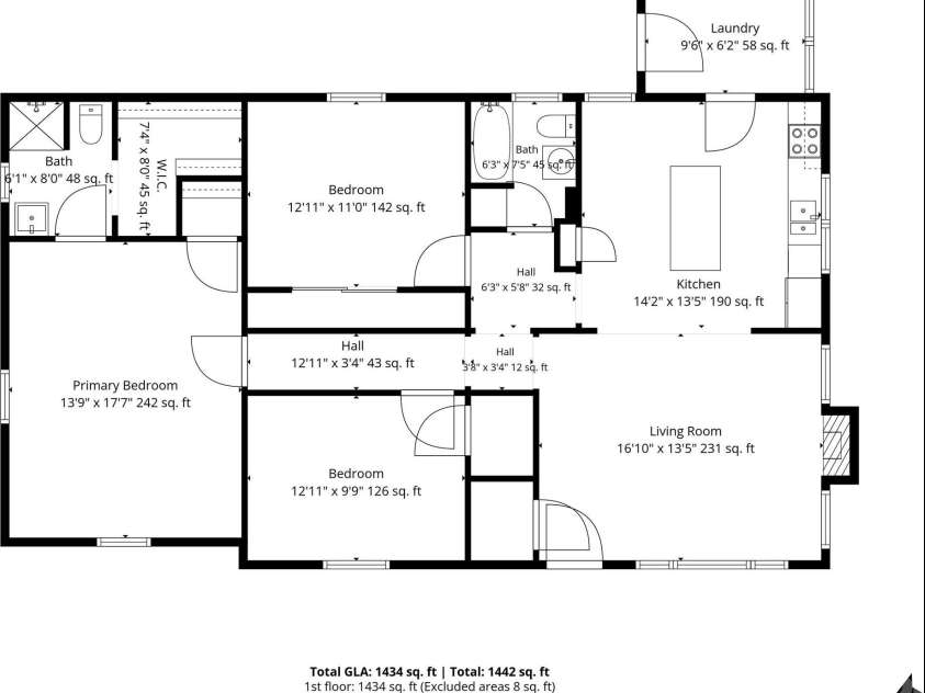 12 Ruth Avenue, Newton, NC 28658.  MLS# CAR4414166, YatesRealty ID 43712. Floor Plan