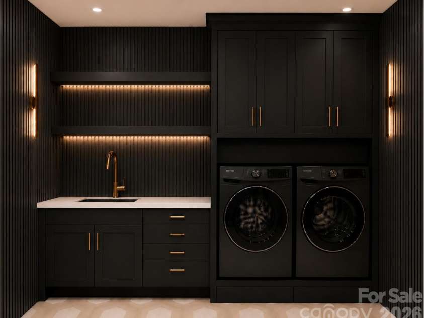 13117 Hamilton Place Drive, Charlotte, NC 28273.  MLS# CAR4412864, YatesRealty ID 43721. Laundry Room (AI Finished Rendering)