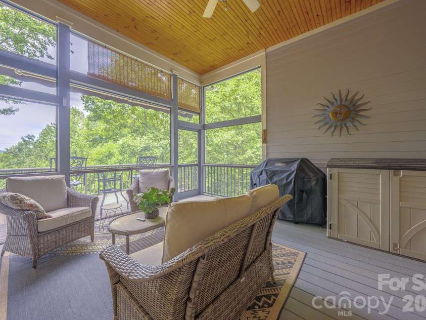 329 Mountain Crest Drive, Hendersonville, NC 28739.  MLS# CAR4384894, YatesRealty ID 43728. Screen Porch