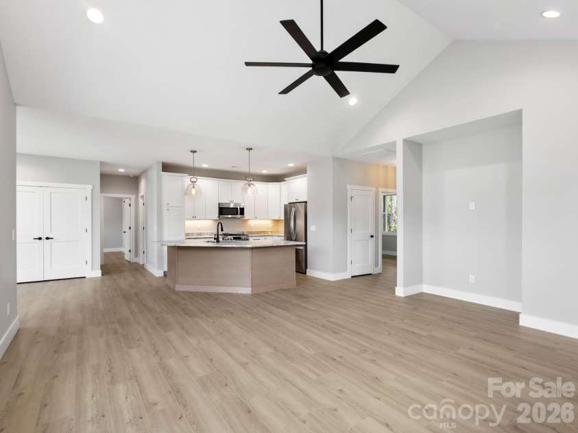 229 Asbury Road, Candler, NC 28715.  MLS# CAR4413275, YatesRealty ID 43761. Living / Kitchen