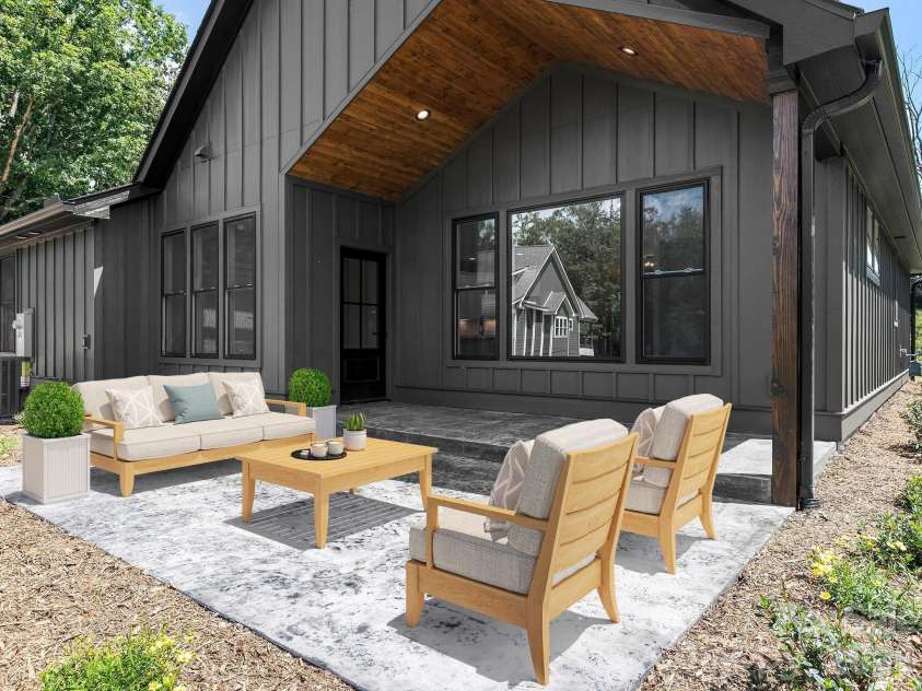 229 Asbury Road, Candler, NC 28715.  MLS# CAR4413275, YatesRealty ID 43761. Virtually Staged Patio