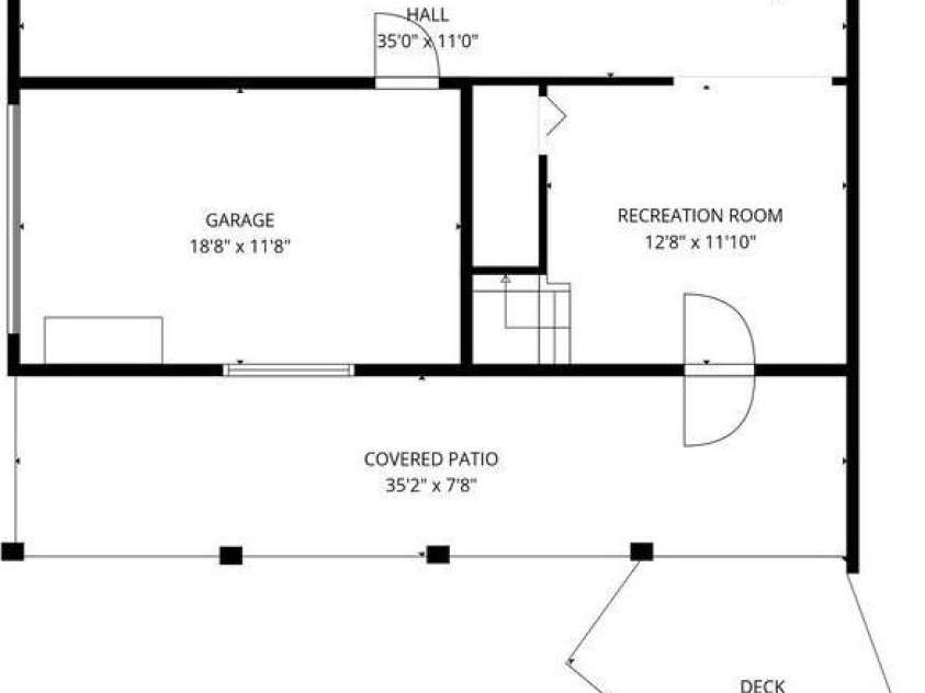 386 Madison Heights Drive, Marshall, NC 28753.  MLS# CAR4411731, YatesRealty ID 43767. Floor plan-basement