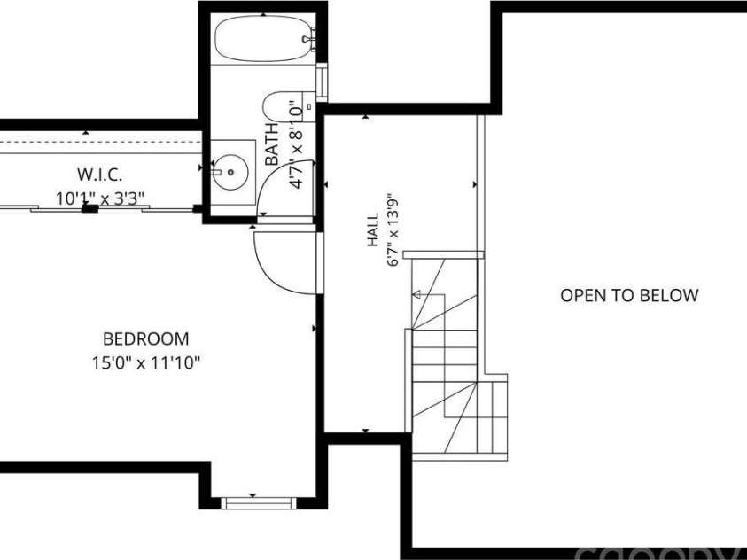 386 Madison Heights Drive, Marshall, NC 28753.  MLS# CAR4411731, YatesRealty ID 43767. Floor plan- upper level