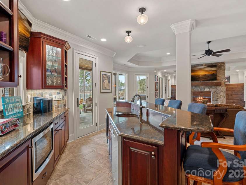 130 Brick Kiln Way, Mooresville, NC 28117.  MLS# CAR4232035, YatesRealty ID 4378. Basement Entertainment/Bar Area