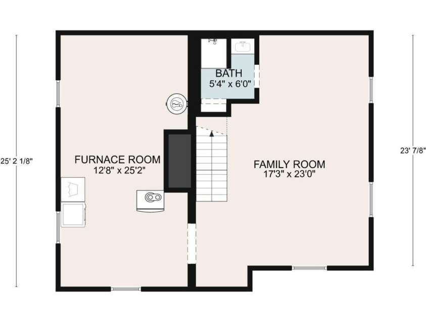 64 Arthur Road, Asheville, NC 28806.  MLS# CAR4411808, YatesRealty ID 43780. Basement floor plan