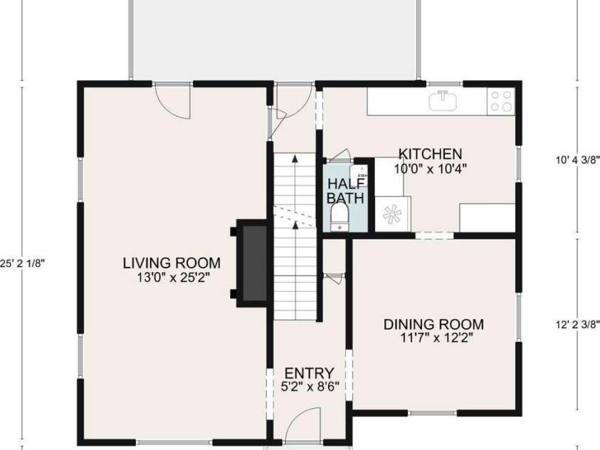 64 Arthur Road, Asheville, NC 28806.  MLS# CAR4411808, YatesRealty ID 43780. Main level floor plan