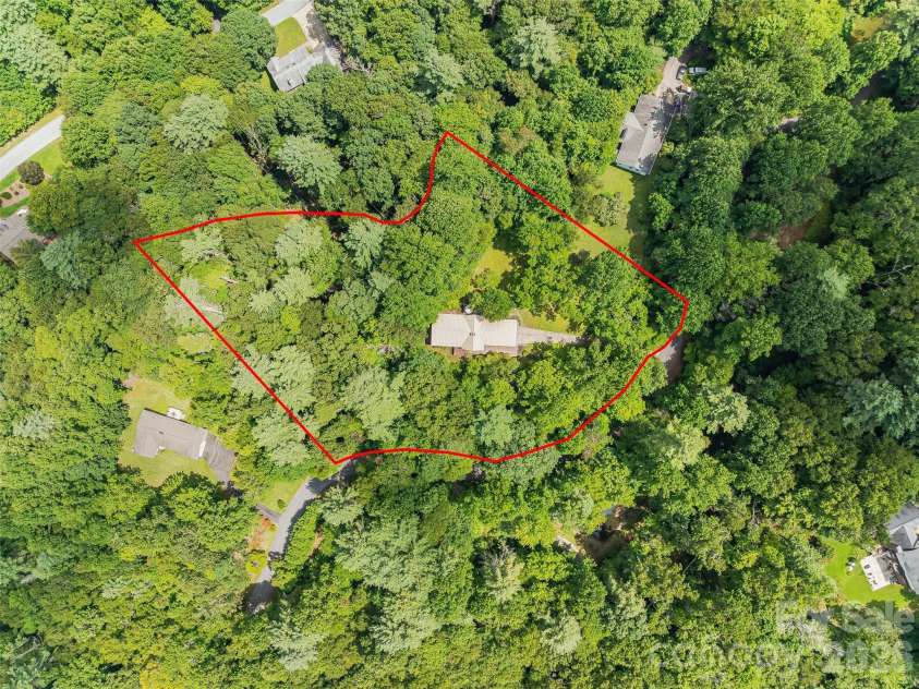 201 Valeria Lane, Pisgah Forest, NC 28768.  MLS# CAR4413829, YatesRealty ID 43787. Overhead View