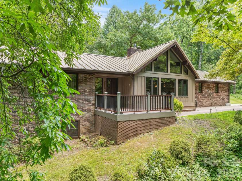 201 Valeria Lane, Pisgah Forest, NC 28768.  MLS# CAR4413829, YatesRealty ID 43787. TREX decking