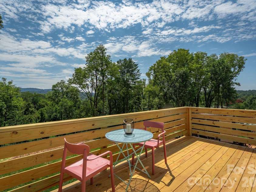 12 Crestfield Avenue, Woodfin, NC 28804.  MLS# CAR4412835, YatesRealty ID 43799. Back deck
