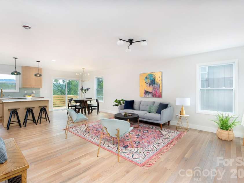 12 Crestfield Avenue, Woodfin, NC 28804.  MLS# CAR4412835, YatesRealty ID 43799. Living room, open floor plan