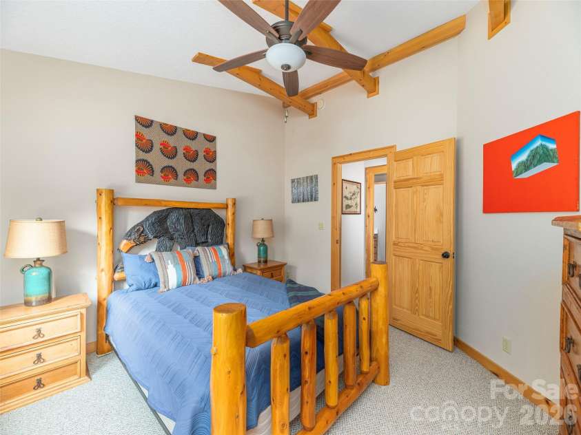 332 Gadohi Trail, Maggie Valley, NC 28751.  MLS# CAR4414080, YatesRealty ID 43811. Upper level bedroom