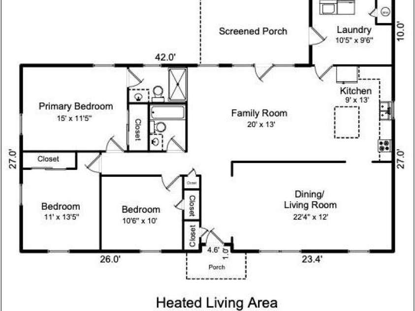 4726 Walden Court, Charlotte, NC 28210.  MLS# CAR4408855, YatesRealty ID 43826. Floor plan