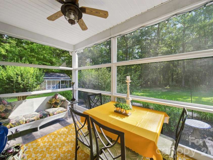 2806 Iveywood Drive, Monroe, NC 28110.  MLS# CAR4401882, YatesRealty ID 43851. Screened in back porch