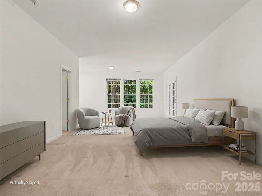834 Platinum Drive, Fort Mill, SC 29708.  MLS# CAR4382795, YatesRealty ID 43860. Virtually Staged Primary Bedroom