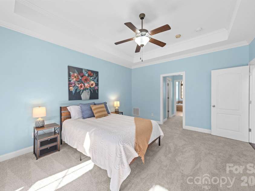 217 Edenshire Court, Indian Trail, NC 28079.  MLS# CAR4342987, YatesRealty ID 4387. Primary Bedroom