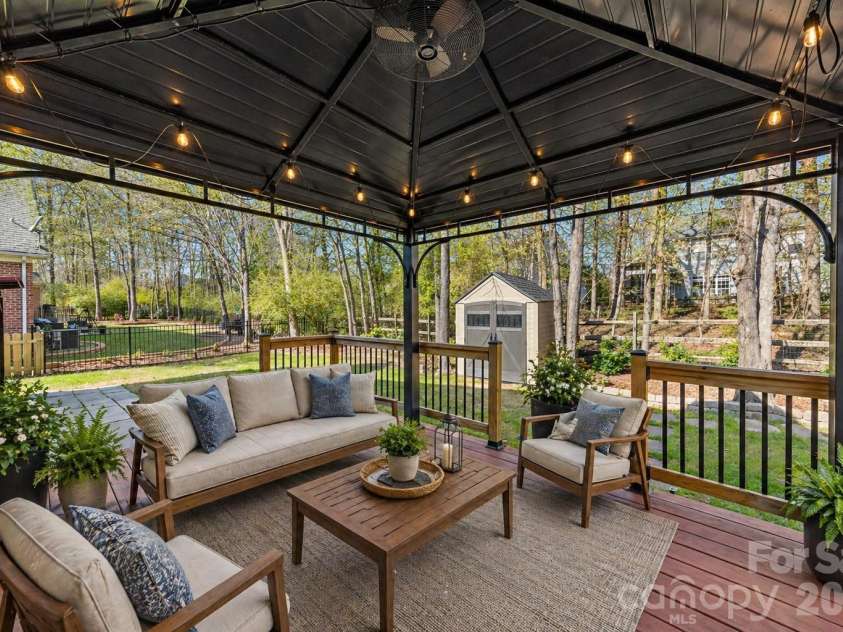 217 Edenshire Court, Indian Trail, NC 28079.  MLS# CAR4342987, YatesRealty ID 4387. Virtually Staged Deck