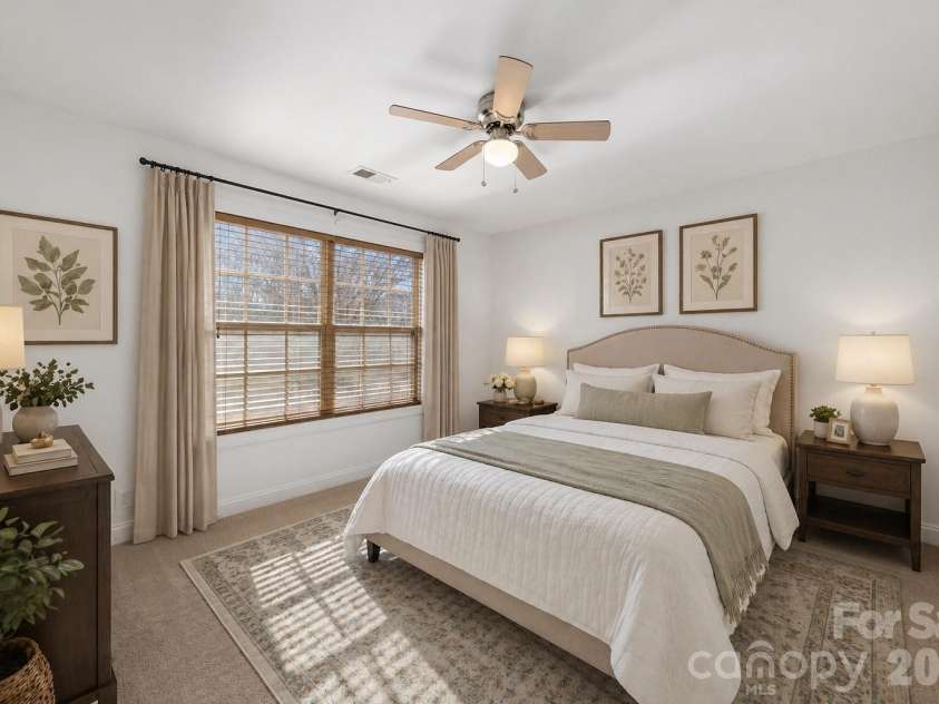217 Edenshire Court, Indian Trail, NC 28079.  MLS# CAR4342987, YatesRealty ID 4387. Virtually Staged Upstairs Bedroom 1