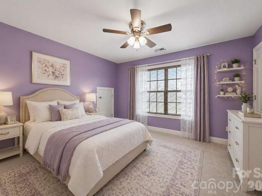 217 Edenshire Court, Indian Trail, NC 28079.  MLS# CAR4342987, YatesRealty ID 4387. Virtually Staged upstairs bedroom 2