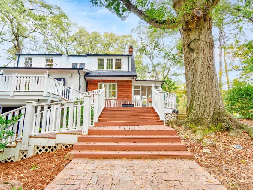 304 Belvedere Avenue, Shelby, NC 28150.  MLS# CAR4310966, YatesRealty ID 4389. Stairs to Multitier Deck