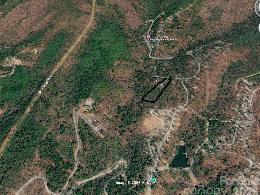 21 Bear Cub Drive, Spruce Pine, NC 28777.  MLS# CAR4410886, YatesRealty ID 43949. Aerial Map of parcel