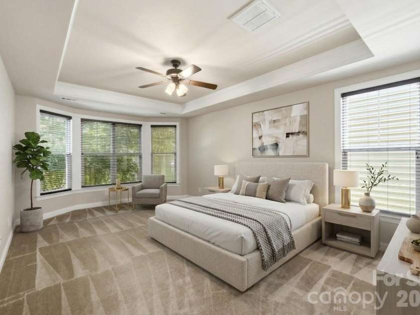 3016 Connells Point Avenue, Waxhaw, NC 28173.  MLS# CAR4413971, YatesRealty ID 43964. Virtually Staged Primary Bedroom