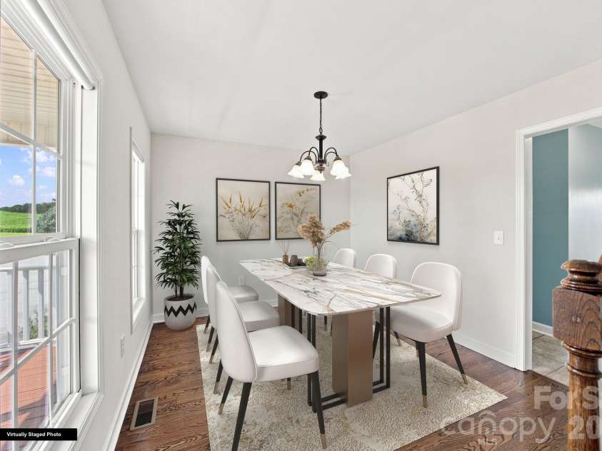 1950 Huckleberry Ridge Road, Hiddenite, NC 28636.  MLS# CAR4413318, YatesRealty ID 43994. Dining Room - Virtually Staged