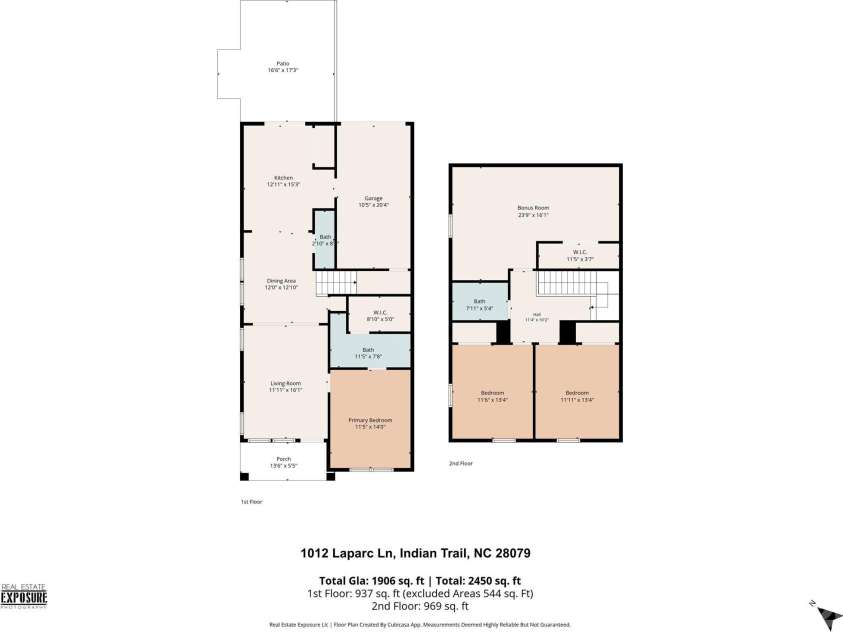 1012 Laparc Lane, Indian Trail, NC 28079.  MLS# CAR4408392, YatesRealty ID 44012. 