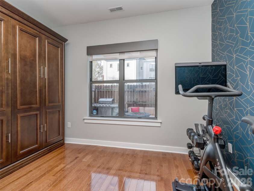 664 Garden District Drive, Charlotte, NC 28202.  MLS# CAR4410067, YatesRealty ID 44018. Bedroom #2 with Murphy bed