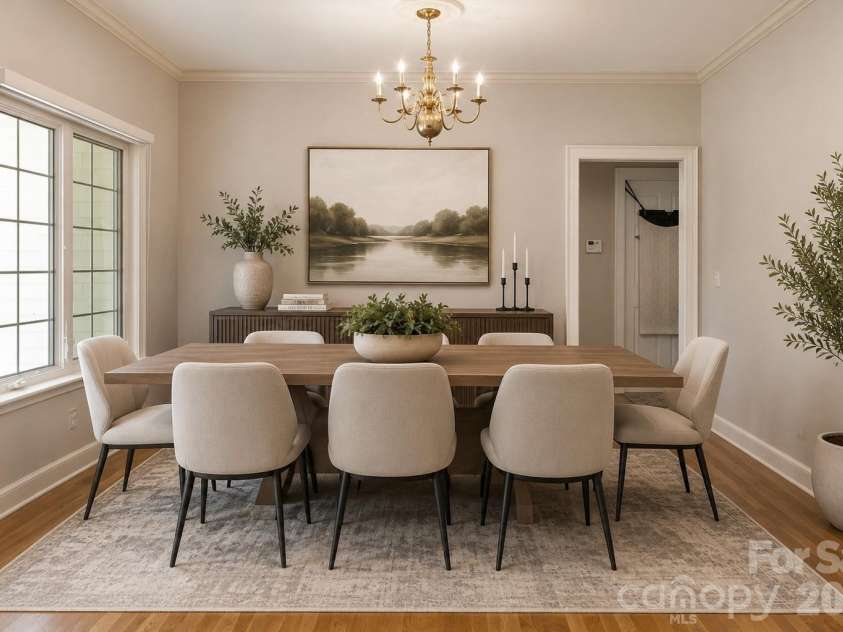 192 Lake Club Drive, Nebo, NC 28761.  MLS# CAR4411924, YatesRealty ID 44020. Virtually staged dining hall