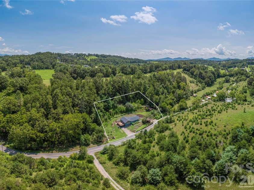 50 Embler Road, Alexander, NC 28701.  MLS# CAR4413083, YatesRealty ID 44048. Ariel View