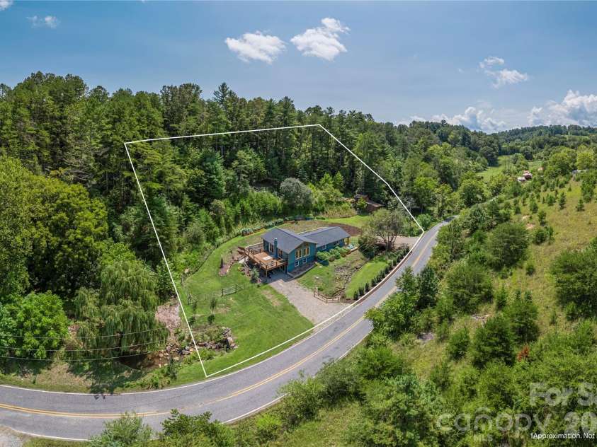 50 Embler Road, Alexander, NC 28701.  MLS# CAR4413083, YatesRealty ID 44048. Ariel View