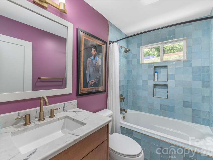50 Embler Road, Alexander, NC 28701.  MLS# CAR4413083, YatesRealty ID 44048. Guest Bath with Tub/Shower Combo