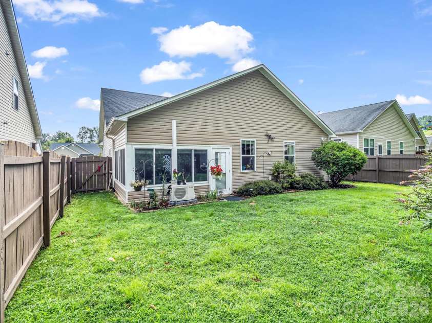 93 Foxtail Court, Hendersonville, NC 28792.  MLS# CAR4414198, YatesRealty ID 44074. Back yard