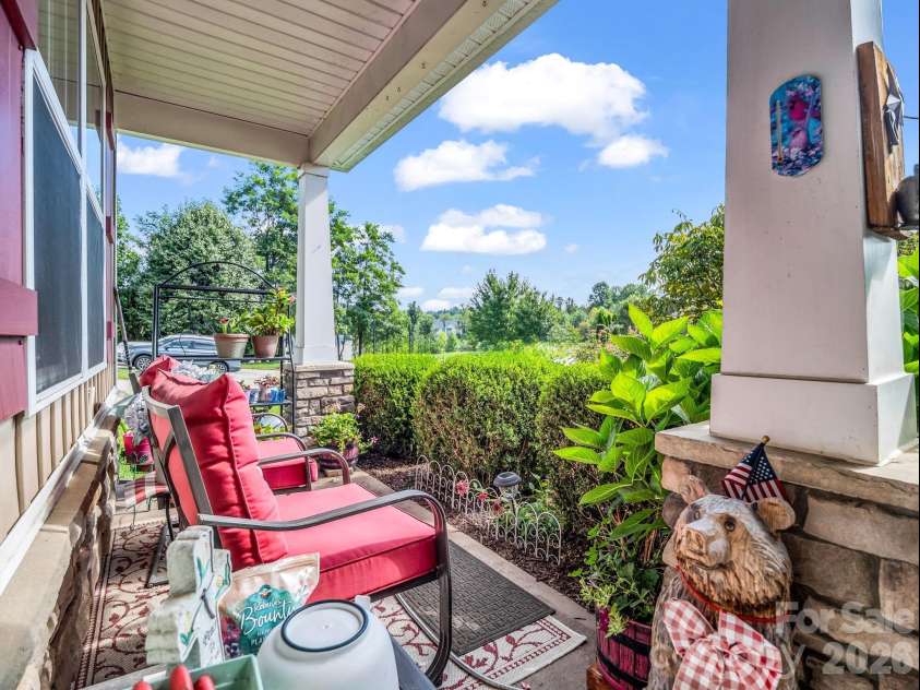 93 Foxtail Court, Hendersonville, NC 28792.  MLS# CAR4414198, YatesRealty ID 44074. Front Porch