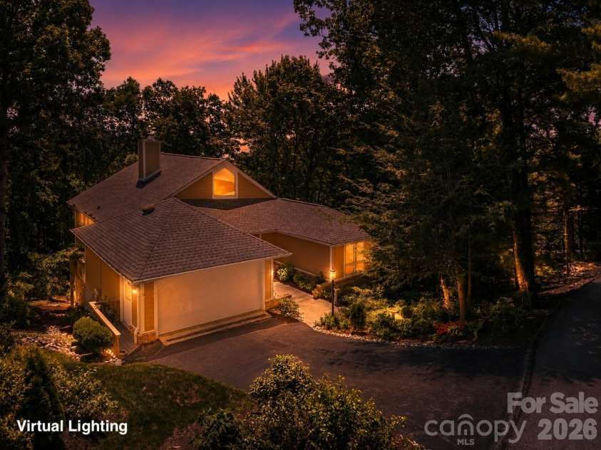 210 Claymoor Court, Flat Rock, NC 28731.  MLS# CAR4401501, YatesRealty ID 4408. Twilight View